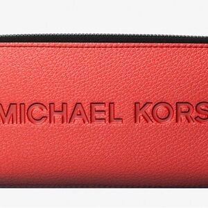 Michael Kors Red Embossed Wallet